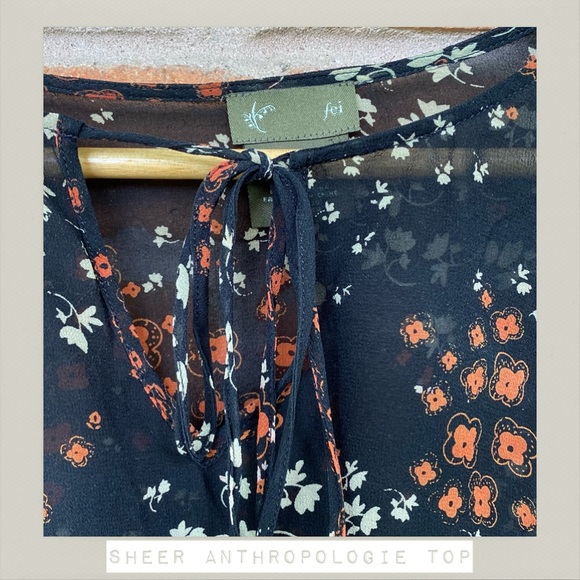 Sheer Anthropologie Top - Picture 3 of 4